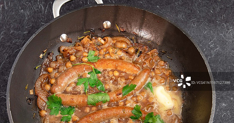 小香肠鹰嘴豆炖图片素材