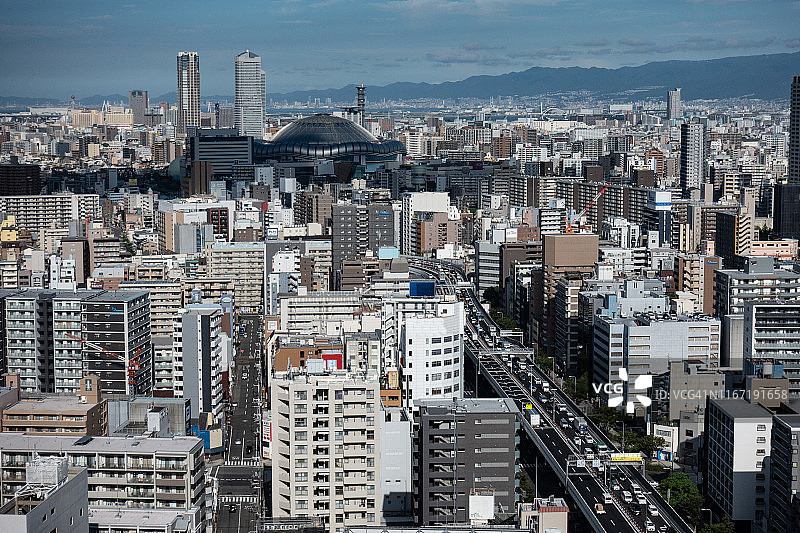 大阪的城市高速公路图片素材
