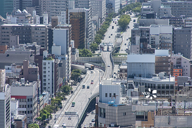 大阪的城市高速公路图片素材