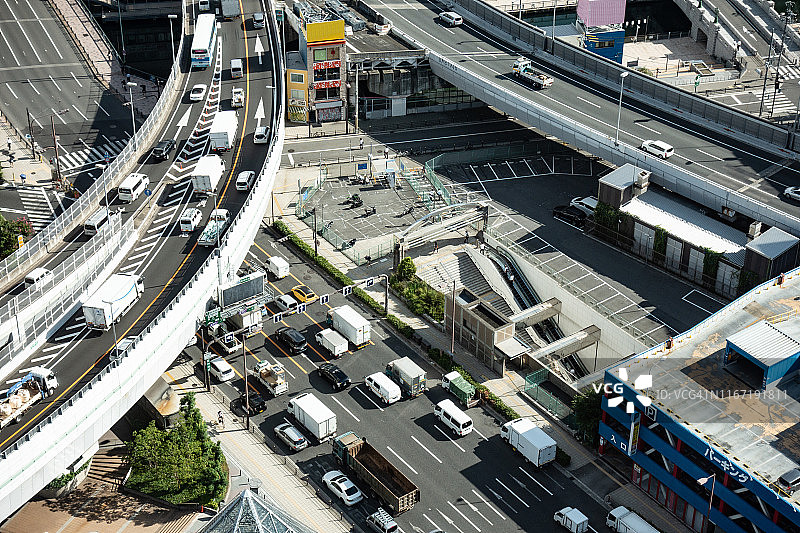 大阪的城市高速公路图片素材