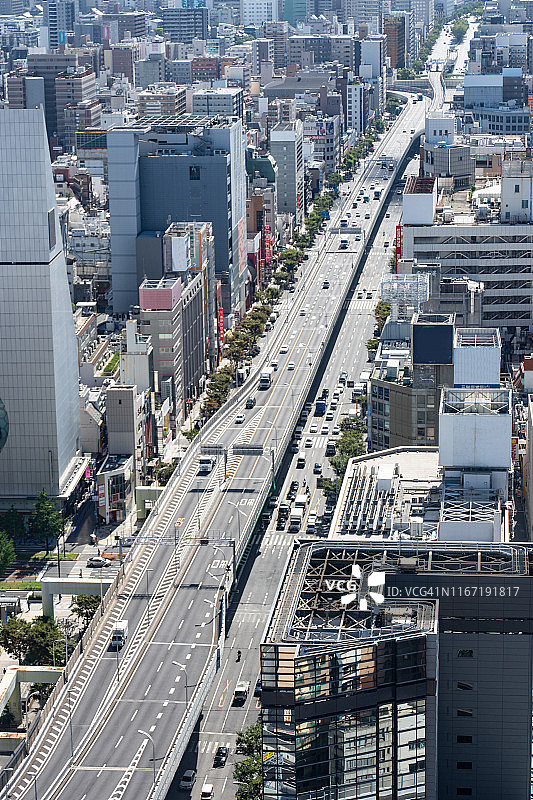 大阪的城市高速公路图片素材