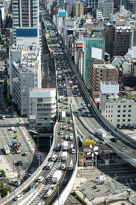 大阪的城市高速公路图片素材