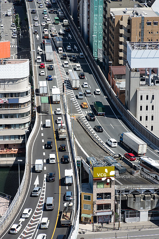 大阪的城市高速公路图片素材