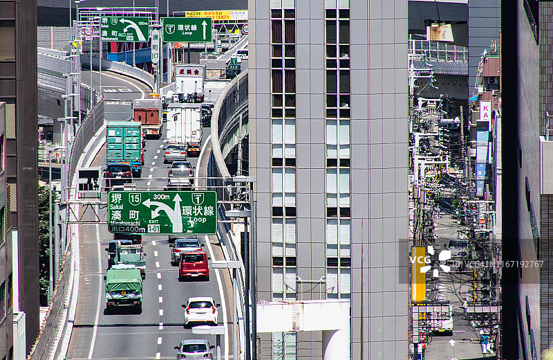 大阪的城市高速公路图片素材