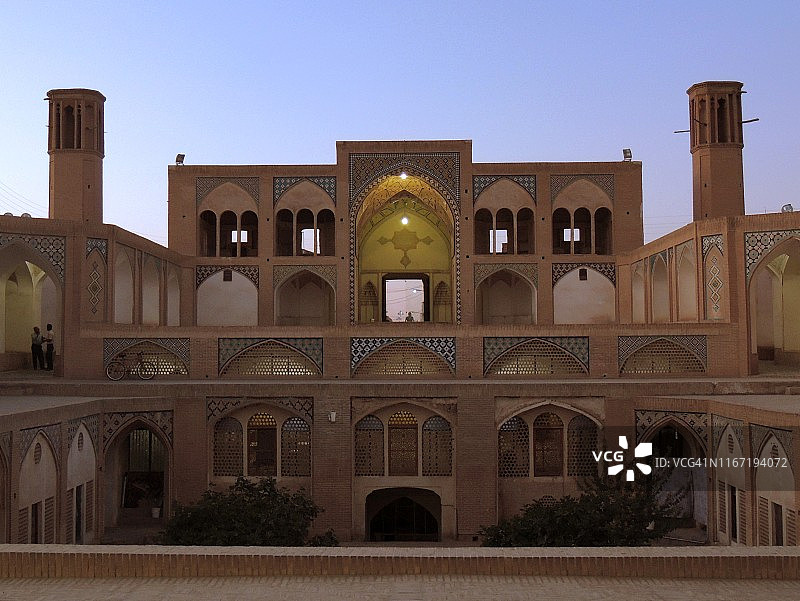 伊朗卡尚阿迦·布佐格清真寺建筑图片素材