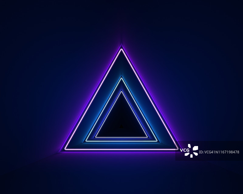 霓虹灯三角形图片素材