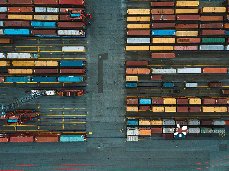 货运集装箱（俯视）图片素材