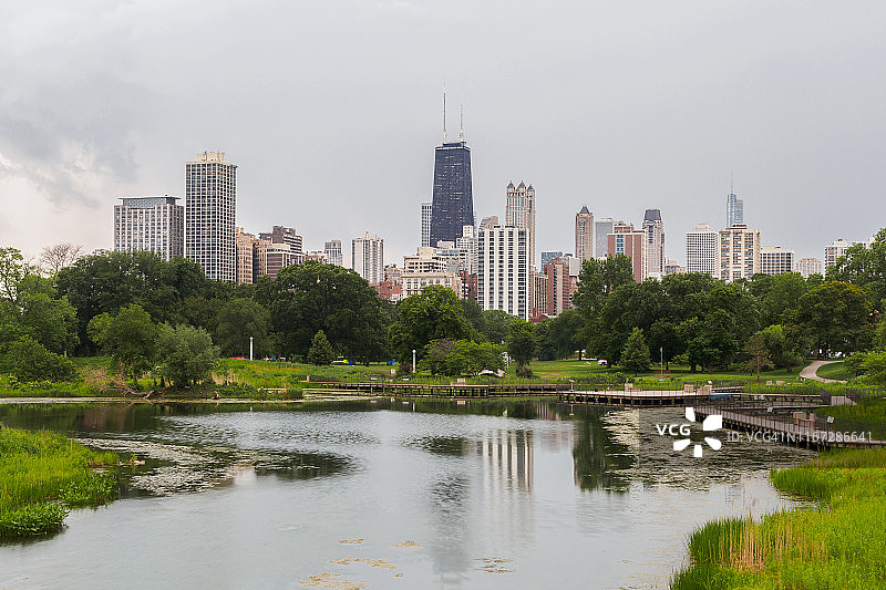 芝加哥天际线图片素材