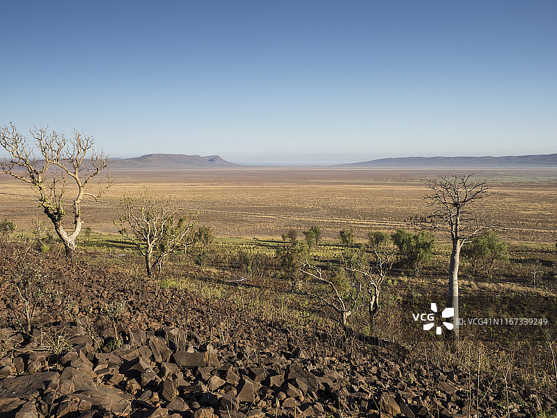 从电报山眺望帕里泻湖自然保护区北部，西澳大利亚金伯利图片素材