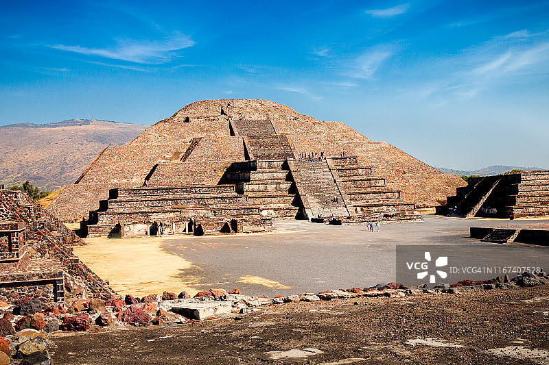 特奥蒂瓦坎月亮金字塔遗址，墨西哥图片素材
