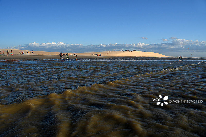 巴西塞阿腊州日落沙丘海景图片素材