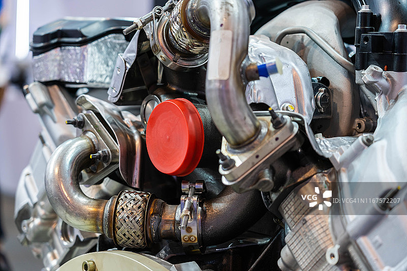 汽车发动机局部特写图片素材