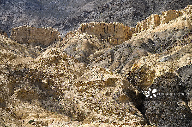 印度拉马约鲁月亮谷景观图片素材