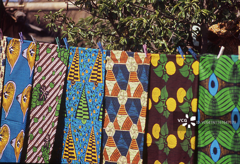 晾晒布料图片素材