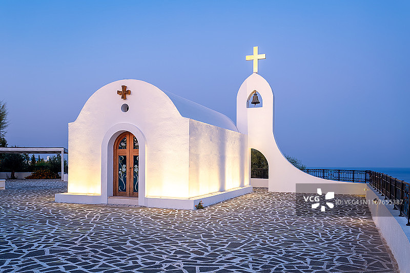 希腊罗德岛卡利地亚法利拉基圣索菲亚教堂图片素材
