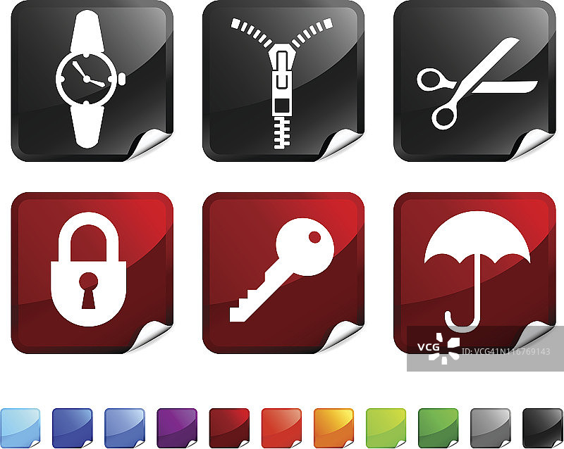 配件维修免版税矢量图标集图片素材