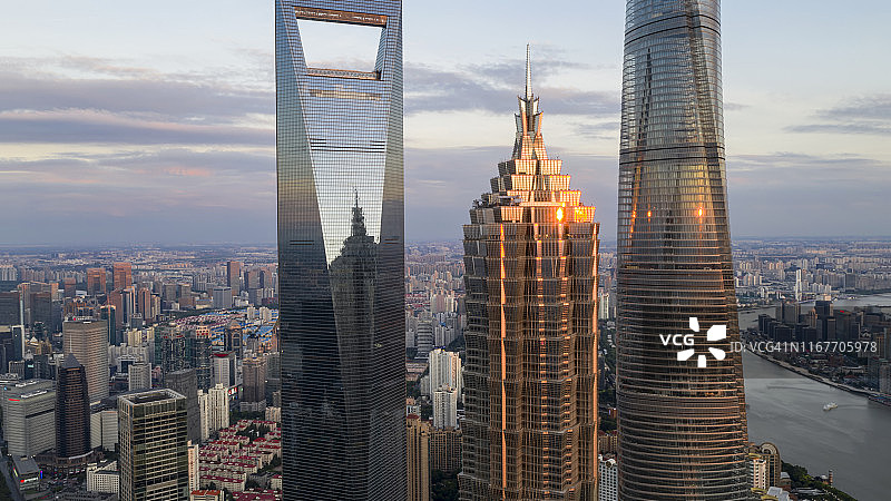 上海黄昏图片素材