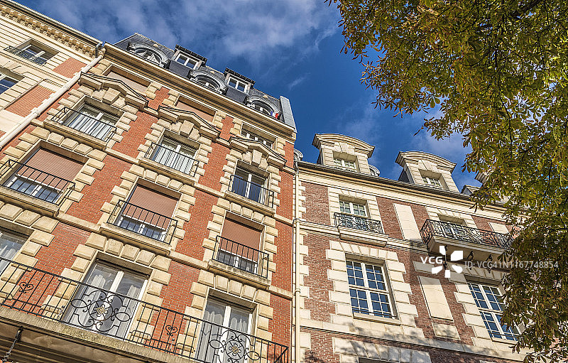法国巴黎一区西岱岛多芬广场的建筑图片素材