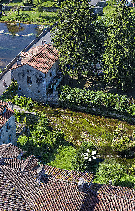 法国多尔多涅佩里戈尔韦尔：德龙河图片素材