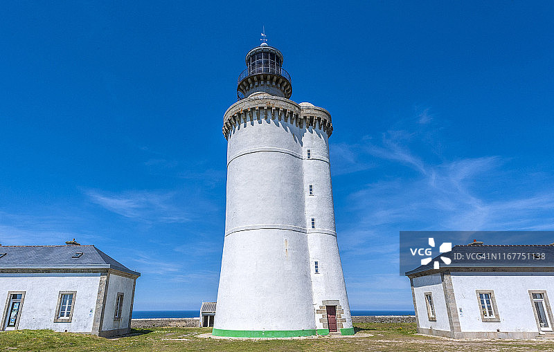 法国布列塔尼乌埃桑岛巴卡奥尔角斯蒂夫灯塔图片素材
