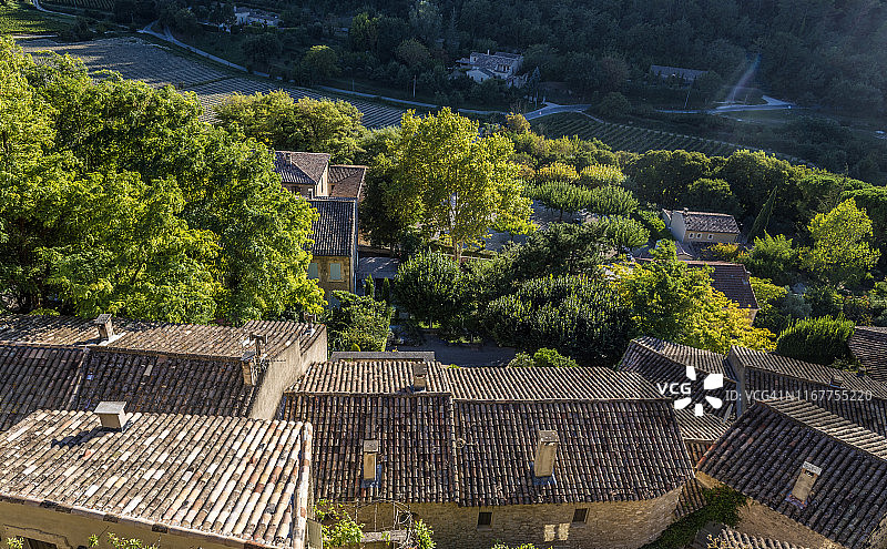 法国吕贝隆梅内尔布村风光（法国最美村庄）图片素材