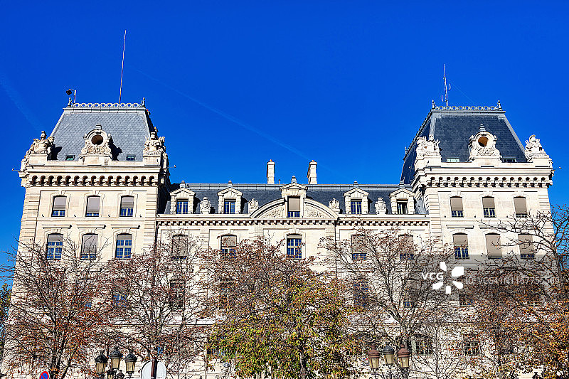 法国巴黎西岱岛警察局，2018年10月5日图片素材