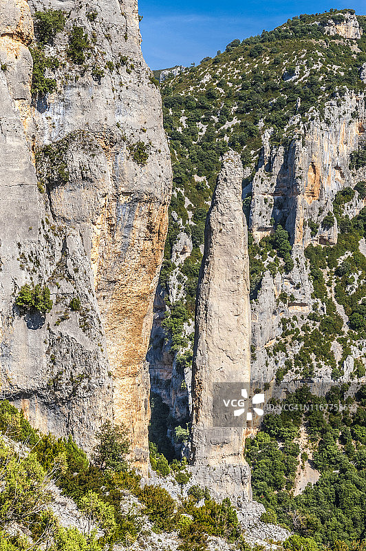 西班牙韦斯卡省马斯昆峡谷自然公园风光图片素材