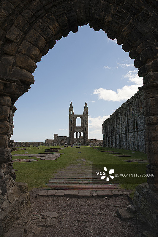 苏格兰圣安德鲁斯古教堂遗址图片素材