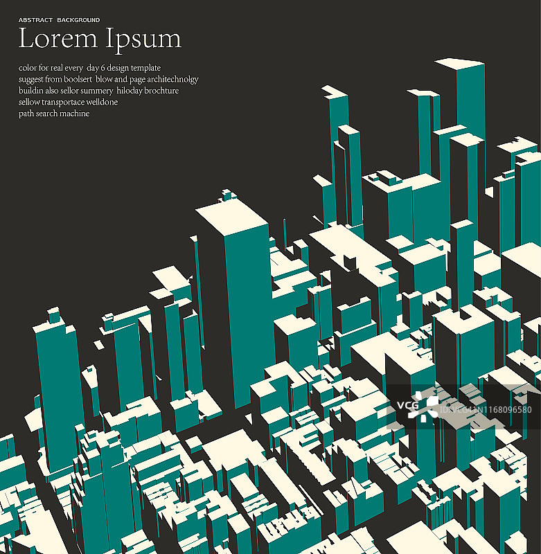 抽象俯瞰现代城市建筑艺术插画图片素材