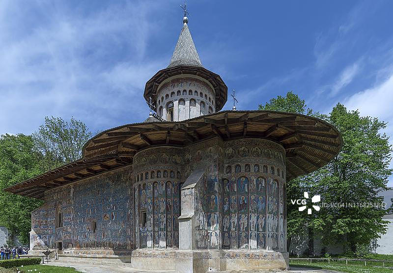 罗马尼亚沃罗内茨圣乔治修道院教堂壁画图片素材