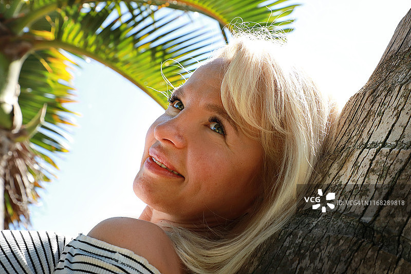 中年白人女性特写图片素材