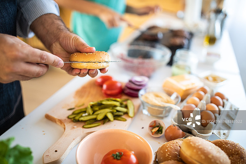 准备自制汉堡图片素材