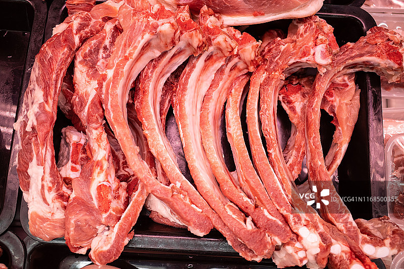 待售的生猪肋骨图片素材
