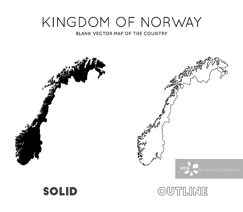 挪威地图图片素材