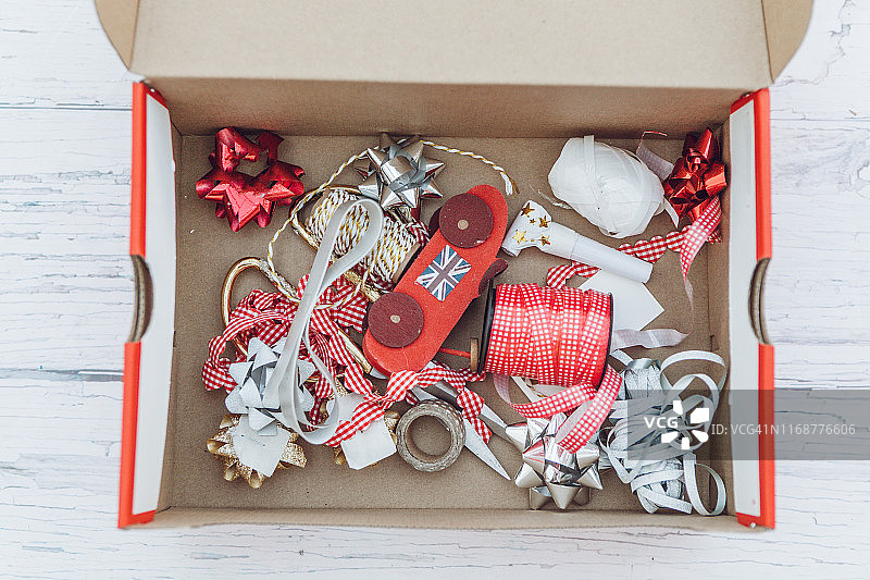 圣诞节礼物标签和装饰背景图片素材