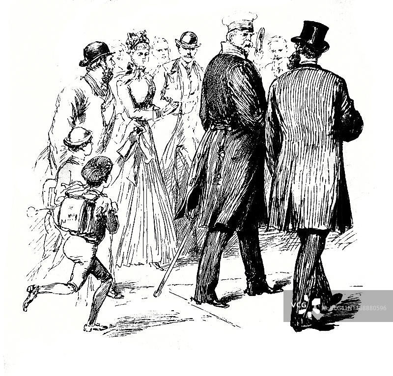 街上的人们图片素材