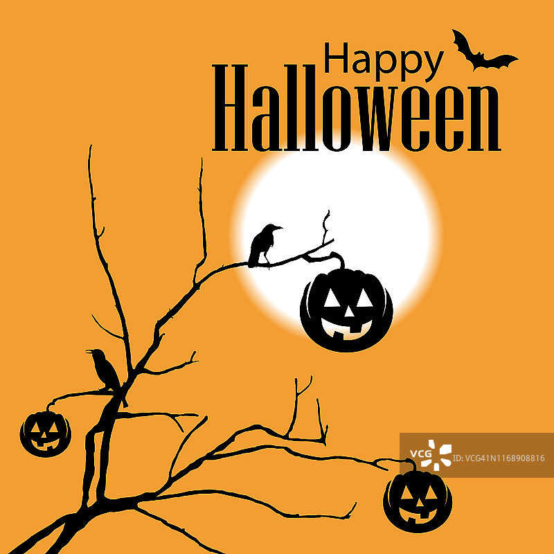 万圣节快乐背景图片素材
