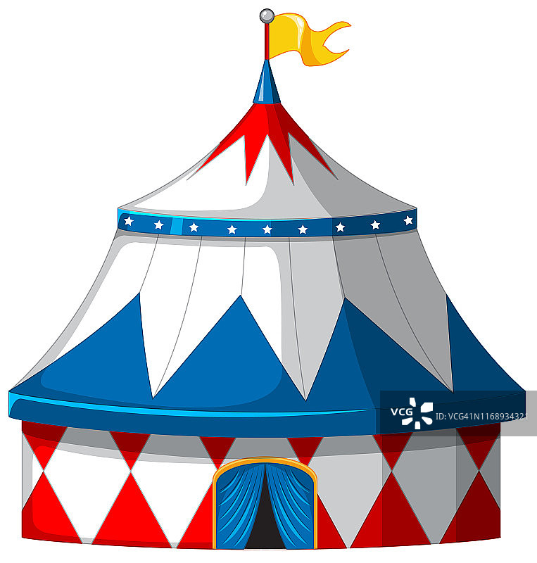 蓝白色马戏团帐篷图片素材
