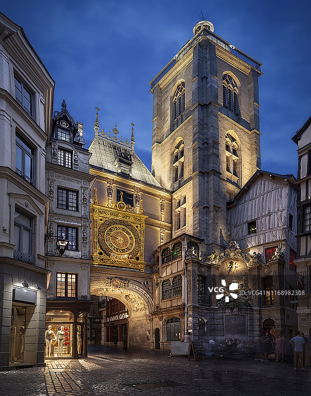 法国诺曼底鲁昂大钟塔图片素材