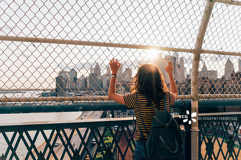 纽约日落天际线图片素材
