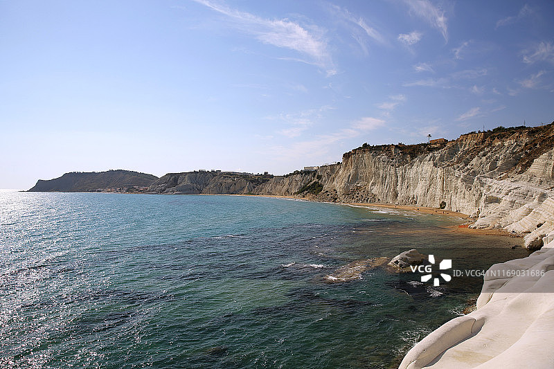 意大利西西里岛皇家山港附近的土耳其阶梯图片素材
