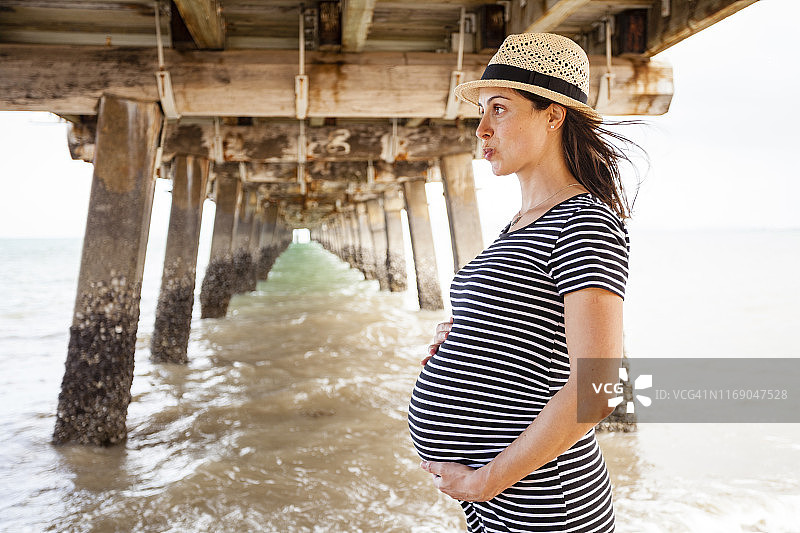 抱着肚子的孕妇图片素材