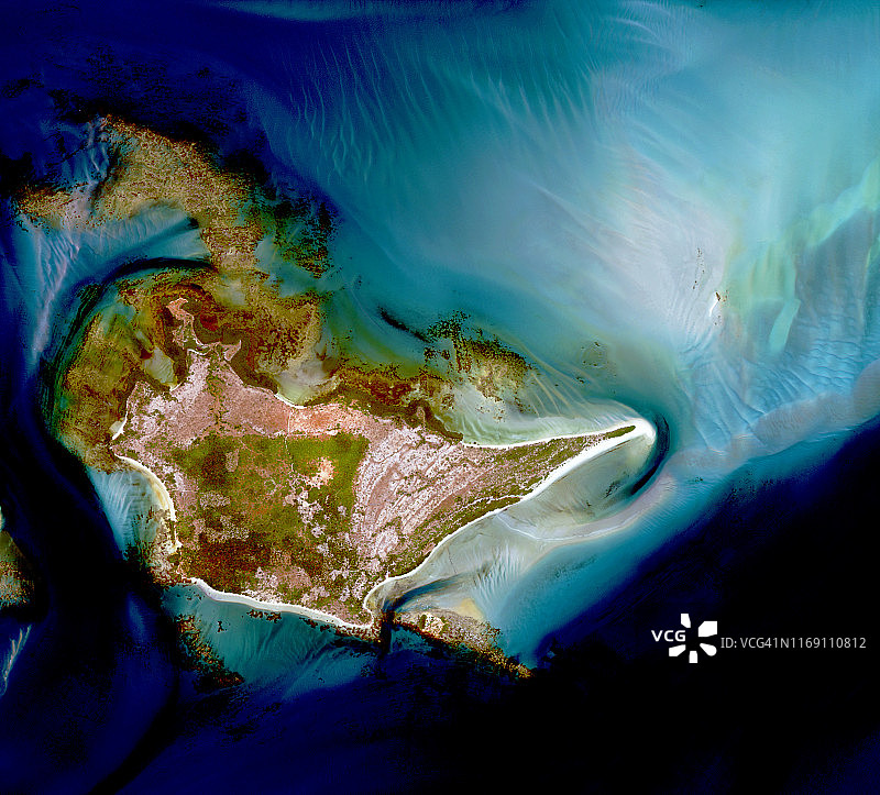 非洲几内亚比绍的卫星视图图片素材
