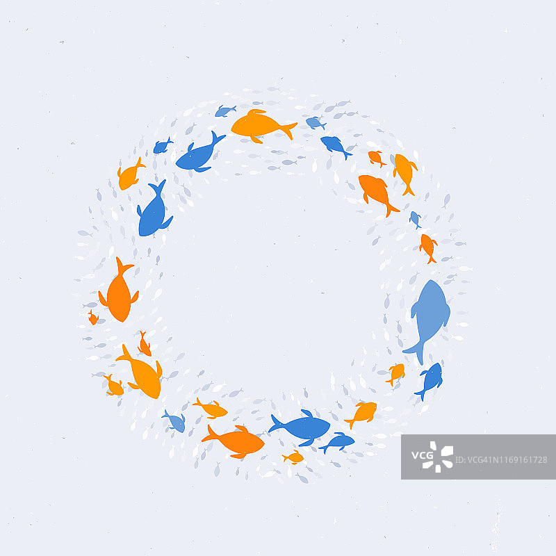 环绕的鱼图片素材