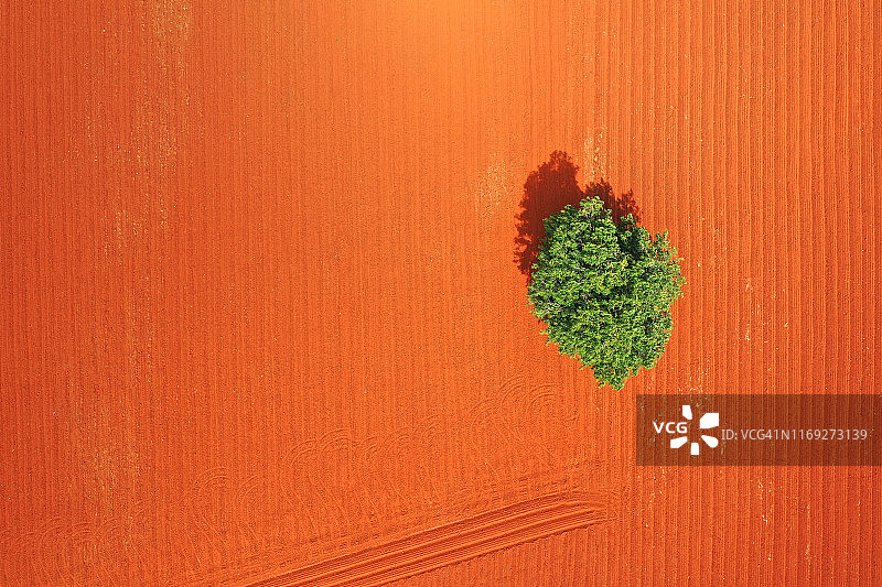 泰国农业耕作土壤准备鸟瞰图图片素材