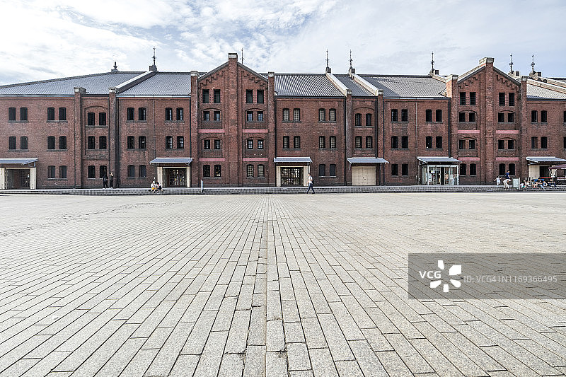 日本横滨红砖仓库图片素材