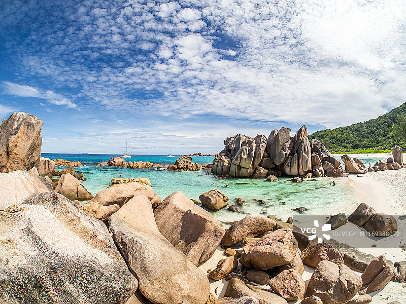 塞舌尔昂斯可可斯海滩图片素材