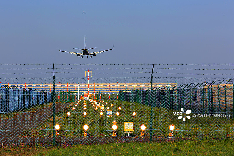 在德国着陆的飞机图片素材