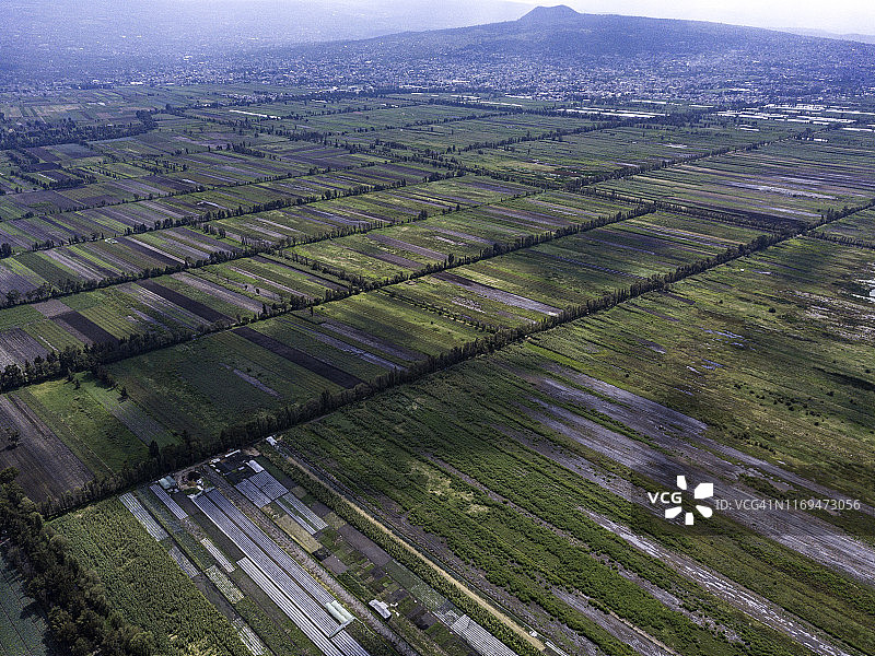 墨西哥城索奇米尔科周边的乡村地区图片素材