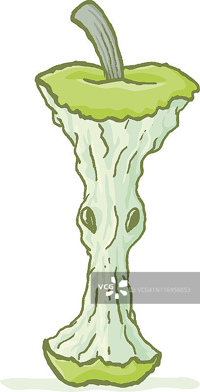 苹果核图片素材